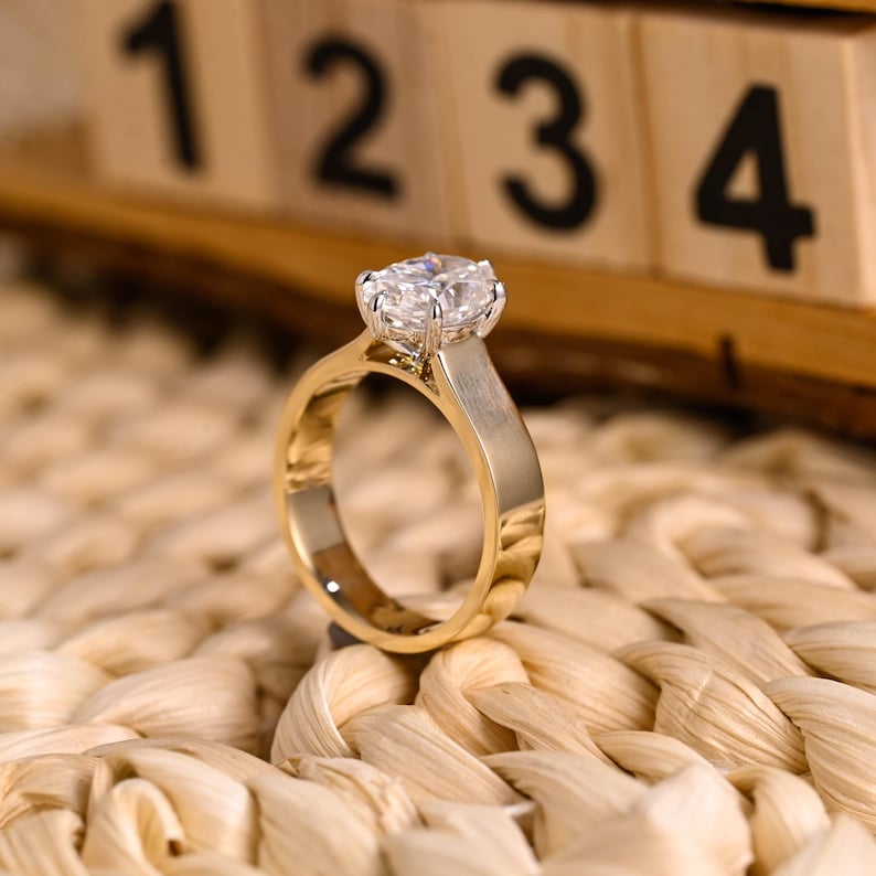 Marquise Cut Cluster Styled Lab Grown Diamond Engagement Ring