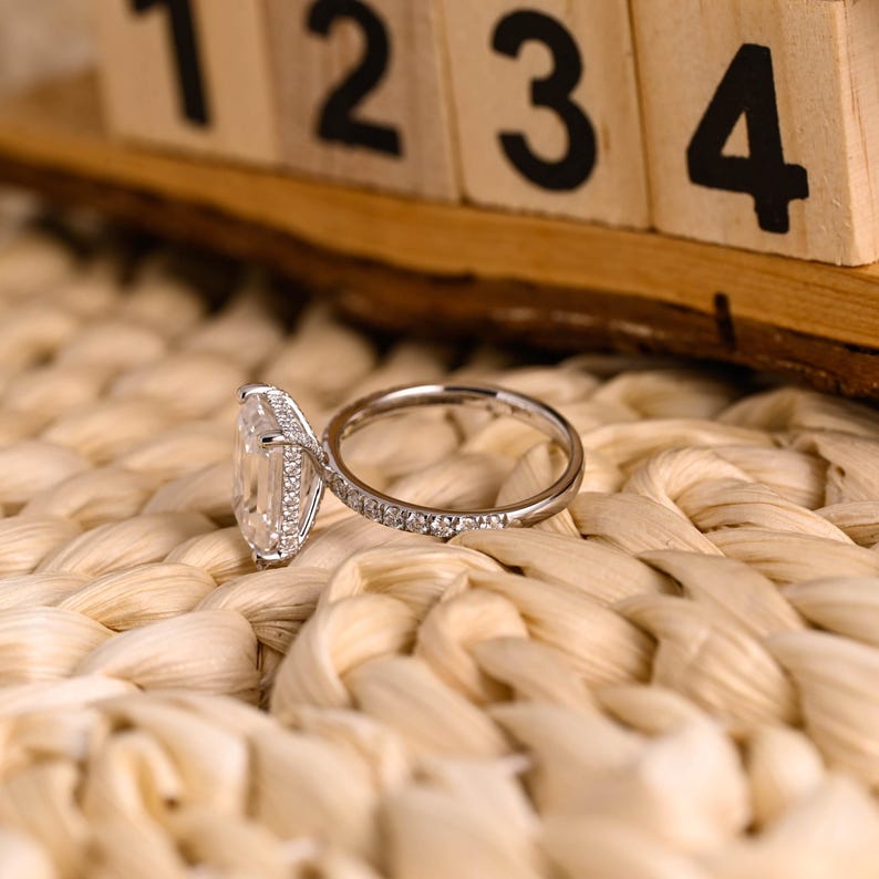 Marquise Cut Cluster Styled Lab Grown Diamond Engagement Ring