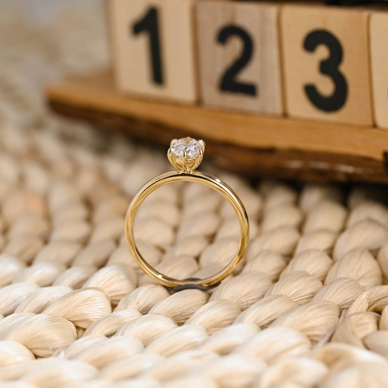 Marquise Cut Cluster Styled Lab Grown Diamond Engagement Ring