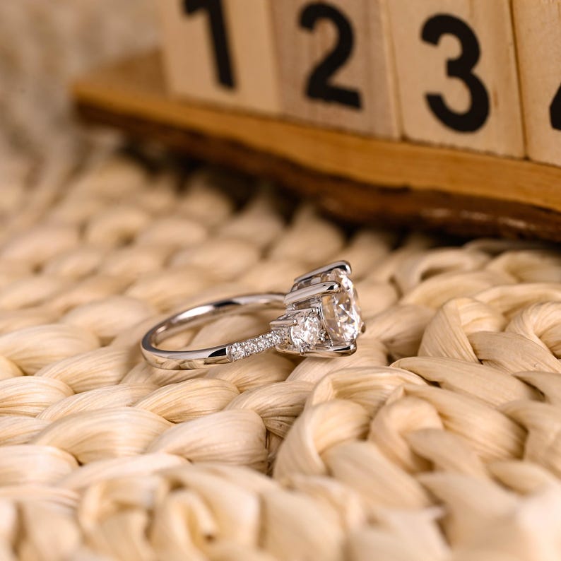 Marquise Cut Cluster Styled Lab Grown Diamond Engagement Ring