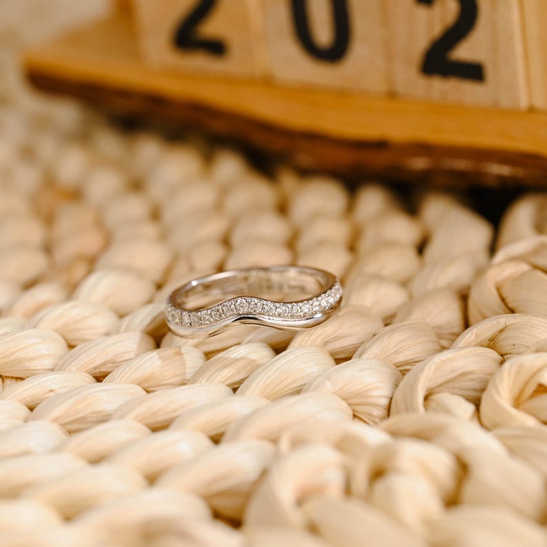 Marquise Cut Cluster Styled Lab Grown Wedding Band