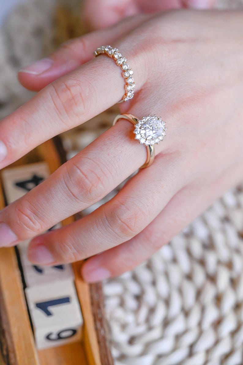 Marquise Cut Cluster Styled Lab Grown Diamond Bridal Ring Set
