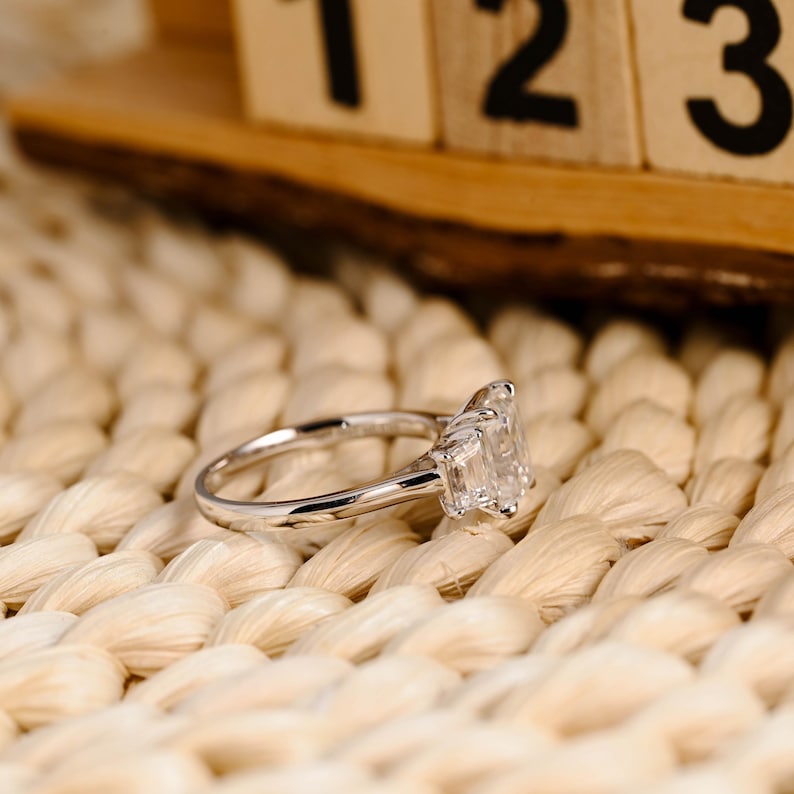 Marquise Cut Cluster Styled Lab Grown Diamond Engagement Ring