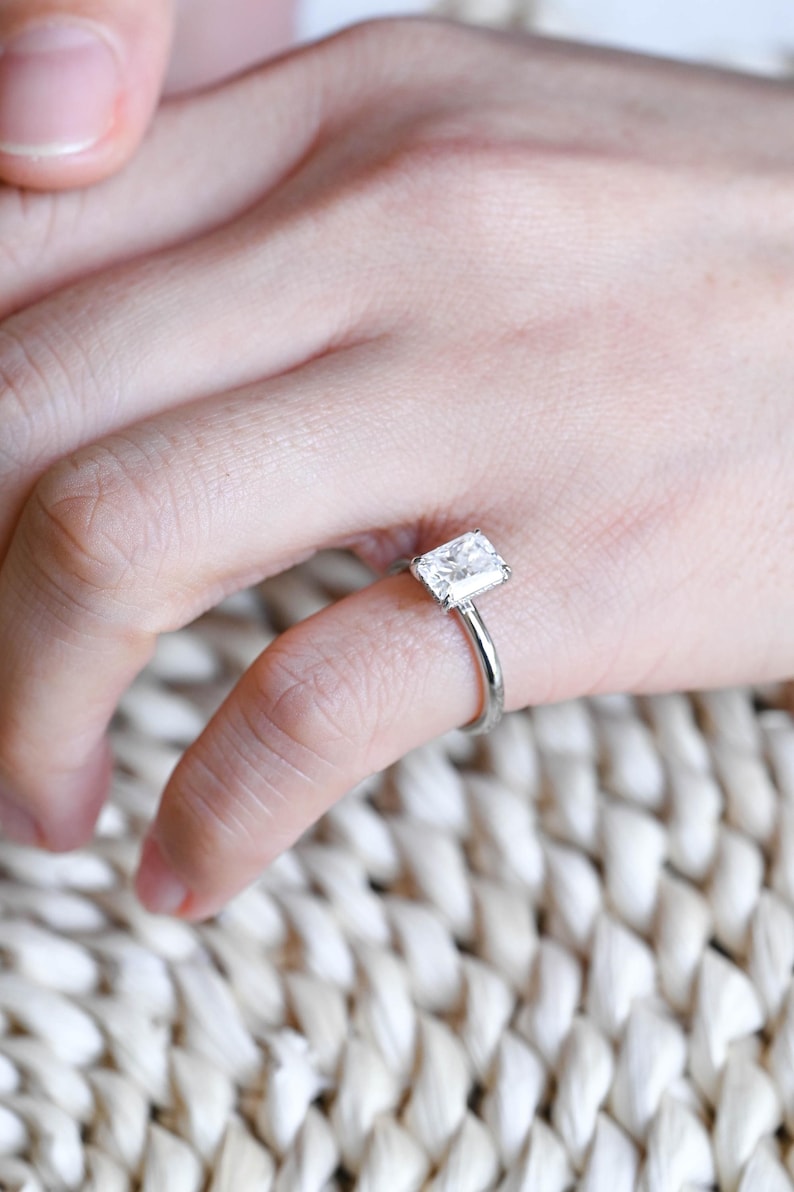 Marquise Cut Cluster Styled Lab Grown Diamond Engagement Ring