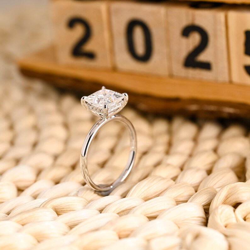 Marquise Cut Cluster Styled Lab Grown Diamond Engagement Ring