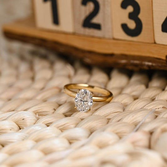Marquise Cut Cluster Styled Lab Grown Diamond Engagement Ring