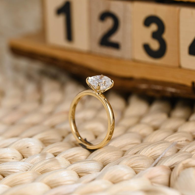 Marquise Cut Cluster Styled Lab Grown Diamond Engagement Ring