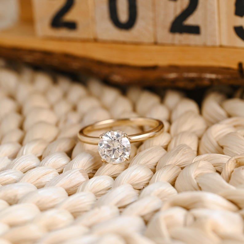 Marquise Cut Cluster Styled Lab Grown Diamond Engagement Ring