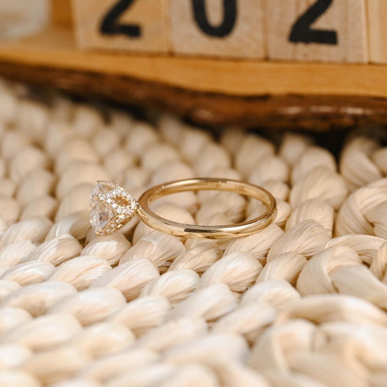Marquise Cut Cluster Styled Lab Grown Diamond Engagement Ring