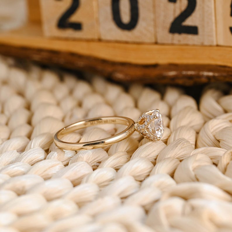 Marquise Cut Cluster Styled Lab Grown Diamond Engagement Ring