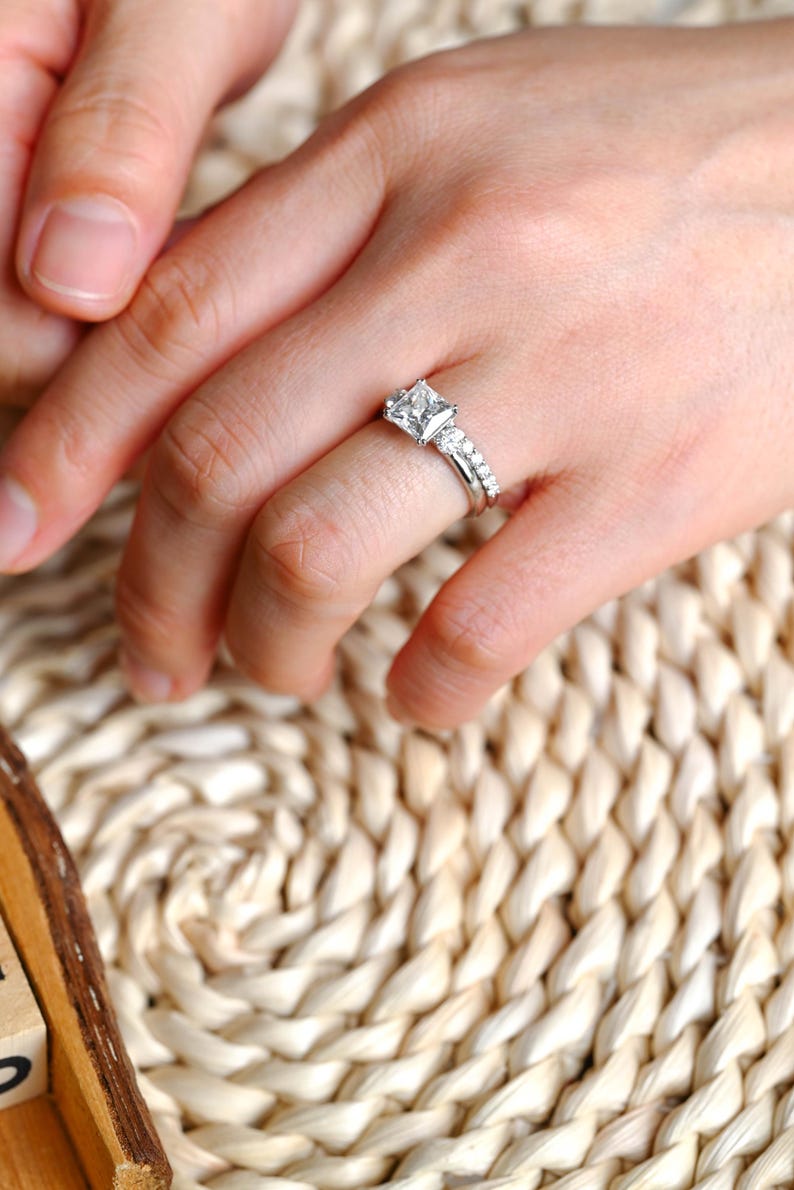 Marquise Cut Cluster Styled Lab Grown Diamond Bridal Ring Set