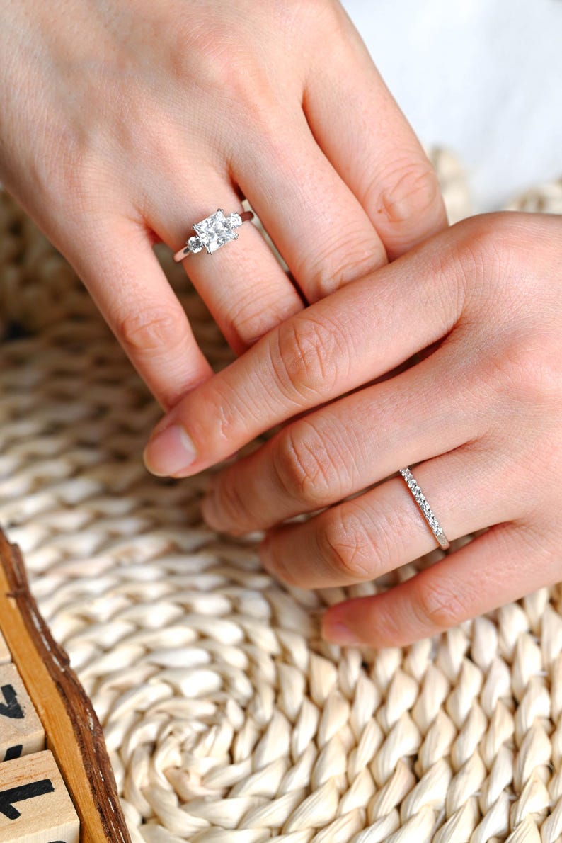 Marquise Cut Cluster Styled Lab Grown Diamond Bridal Ring Set