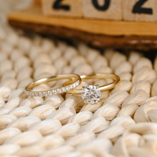 Marquise Cut Cluster Styled Lab Grown Diamond Bridal Ring Set