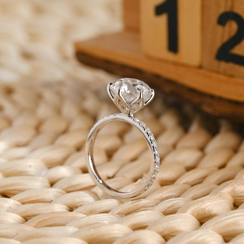 Marquise Cut Cluster Styled Lab Grown Diamond Engagement Ring