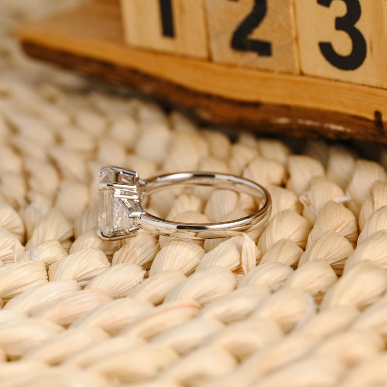 Marquise Cut Cluster Styled Lab Grown Diamond Engagement Ring