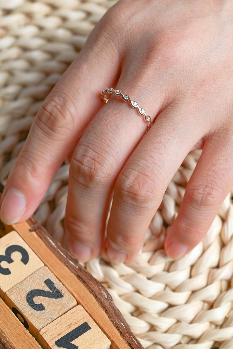 Marquise Cut Cluster Styled Lab Grown Wedding Band