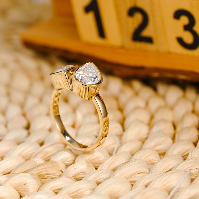 Marquise Cut Cluster Styled Lab Grown Diamond Engagement Ring