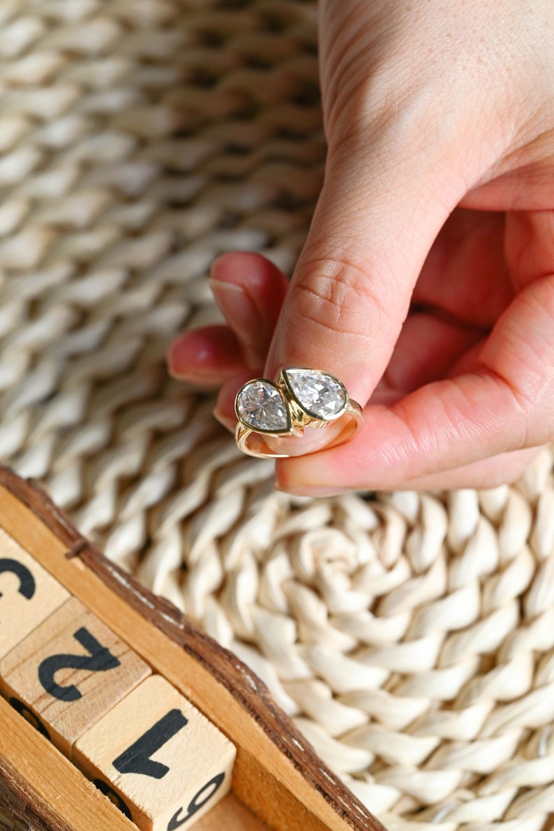 Marquise Cut Cluster Styled Lab Grown Diamond Engagement Ring