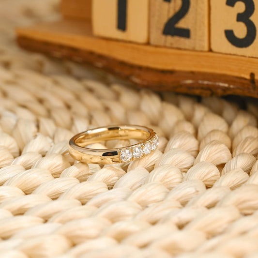 Marquise Cut Cluster Styled Lab Grown Wedding Band