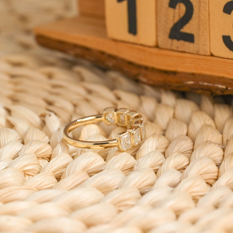 Marquise Cut Cluster Styled Lab Grown Wedding Band