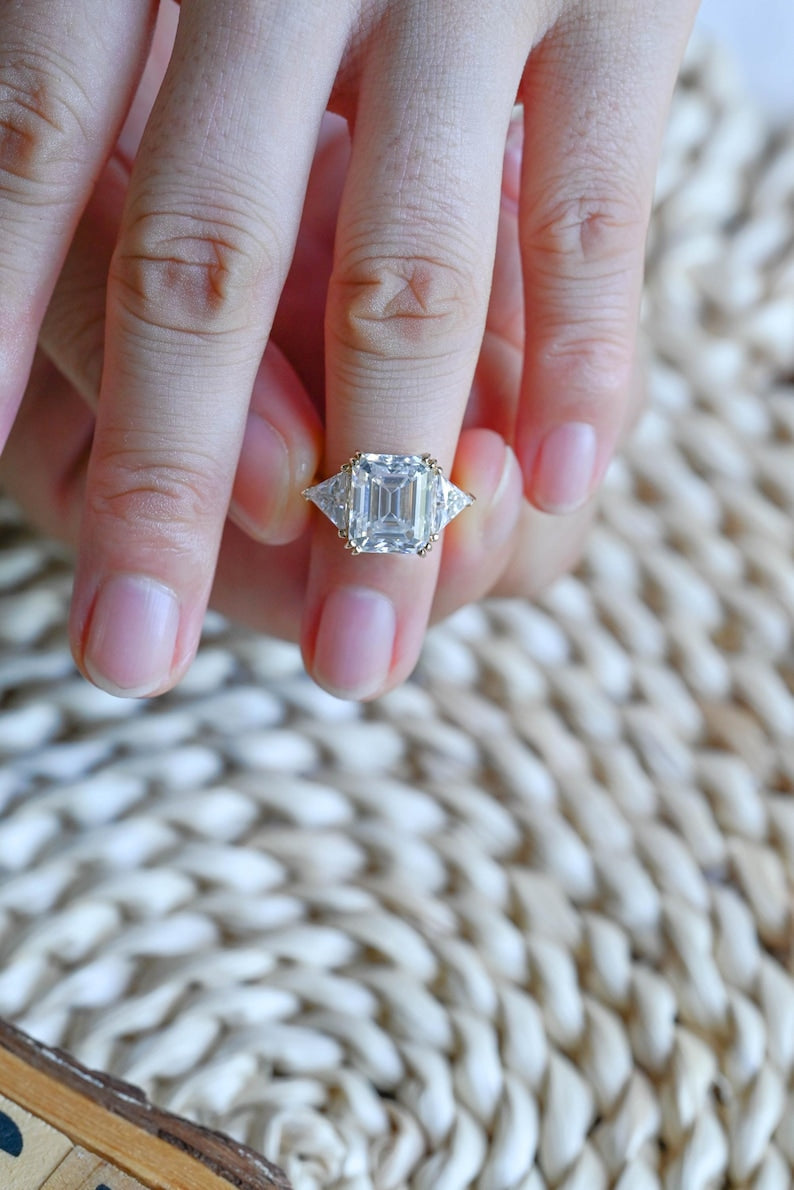 Marquise Cut Cluster Styled Lab Grown Diamond Engagement Ring