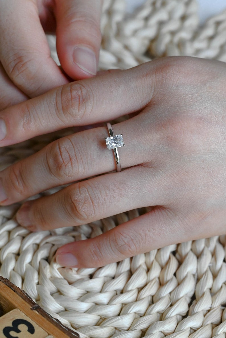 Marquise Cut Cluster Styled Lab Grown Diamond Engagement Ring