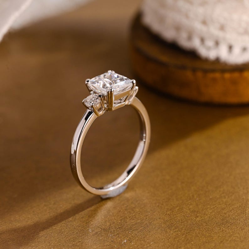 Marquise Cut Cluster Styled Lab Grown Diamond Engagement Ring