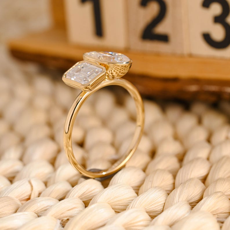 Marquise Cut Cluster Styled Lab Grown Diamond Engagement Ring