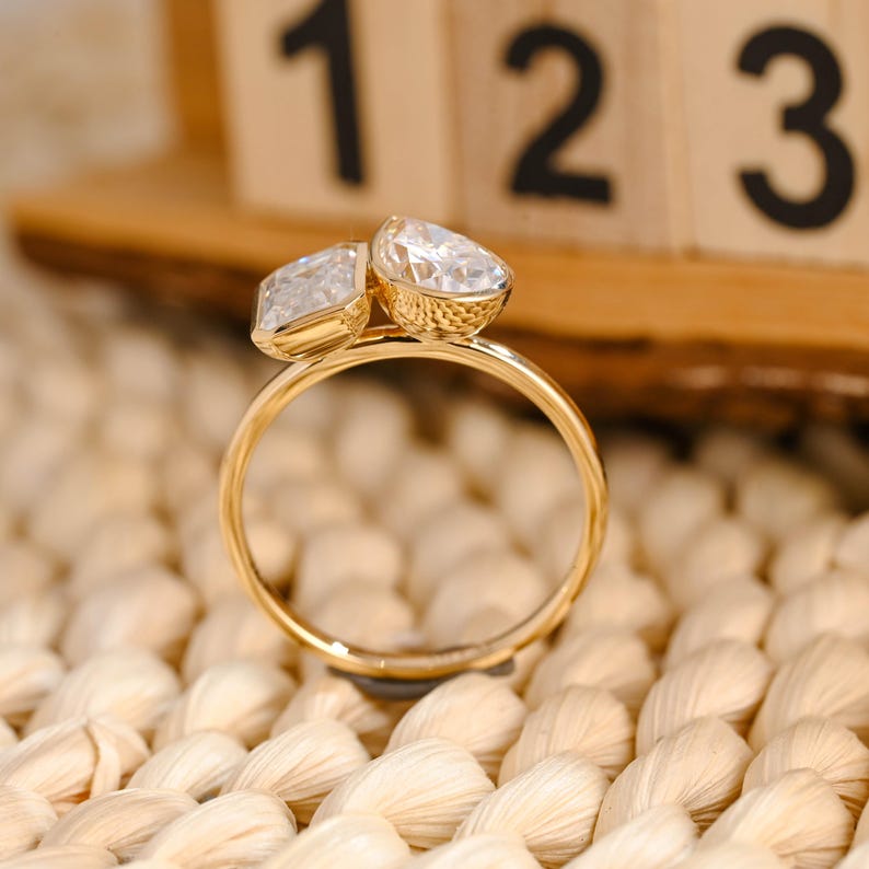 Marquise Cut Cluster Styled Lab Grown Diamond Engagement Ring