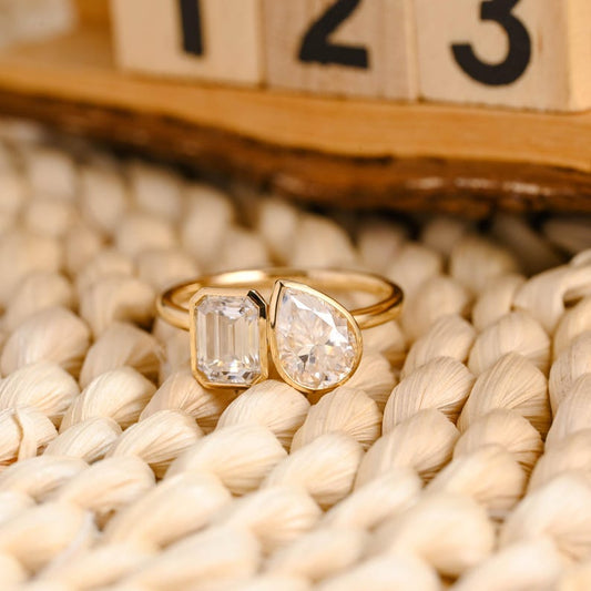 Marquise Cut Cluster Styled Lab Grown Diamond Engagement Ring