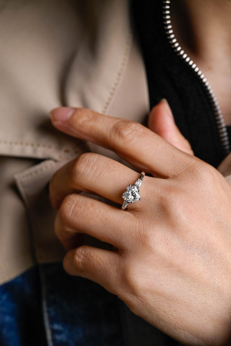 Marquise Cut Cluster Styled Lab Grown Diamond Engagement Ring