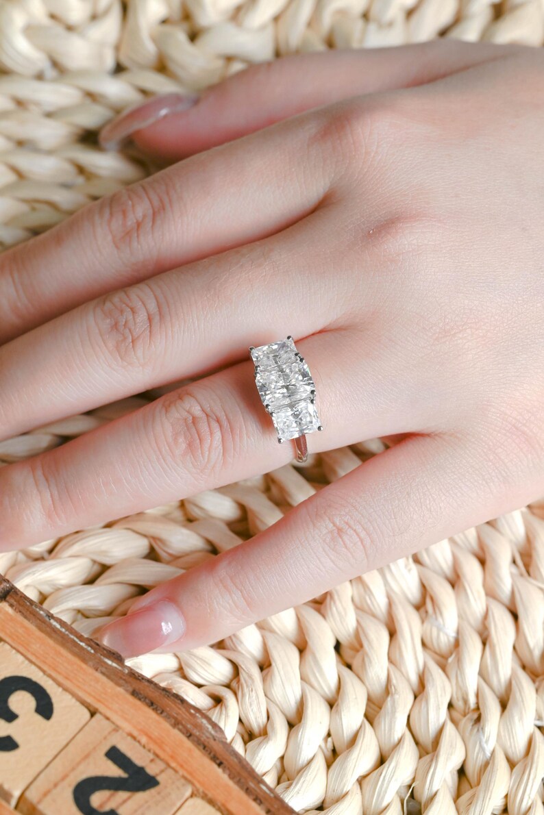 Marquise Cut Cluster Styled Lab Grown Diamond Engagement Ring