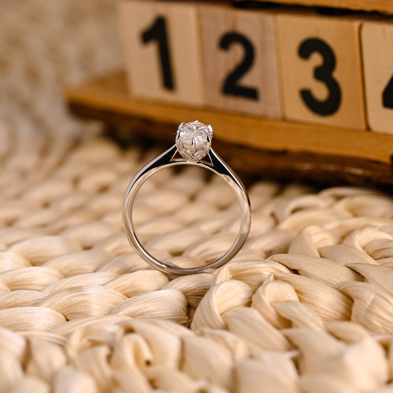 Marquise Cut Cluster Styled Lab Grown Diamond Engagement Ring