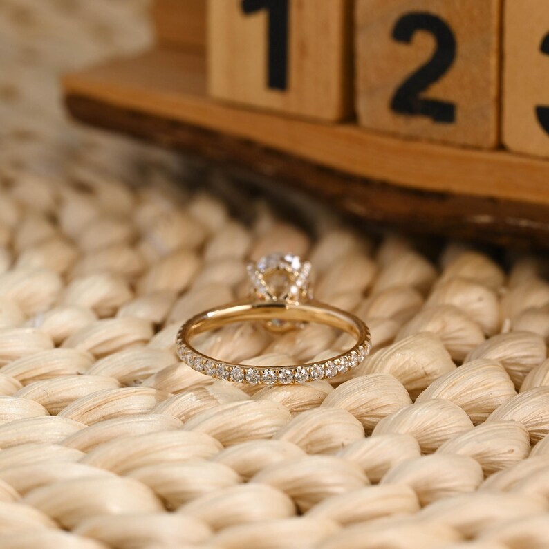 Marquise Cut Cluster Styled Lab Grown Diamond Engagement Ring