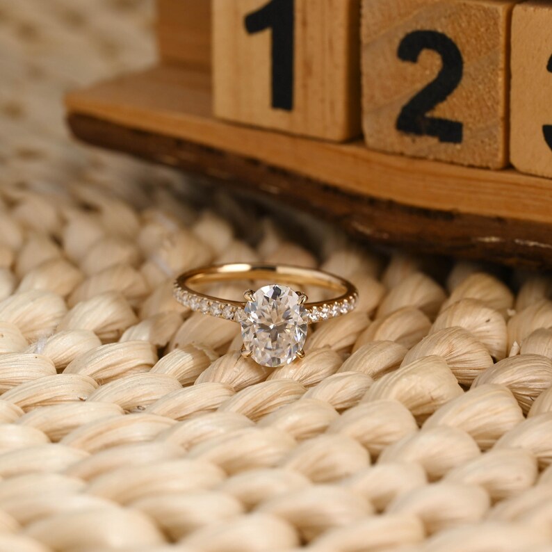 Marquise Cut Cluster Styled Lab Grown Diamond Engagement Ring