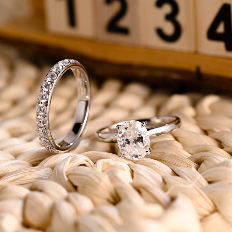 Marquise Cut Cluster Styled Lab Grown Diamond Bridal Ring Set