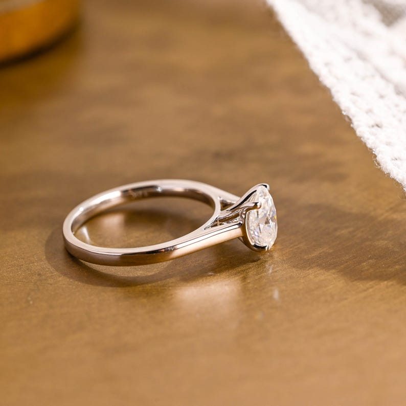 Marquise Cut Cluster Styled Lab Grown Diamond Engagement Ring