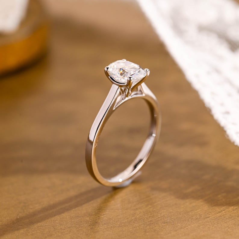 Marquise Cut Cluster Styled Lab Grown Diamond Engagement Ring
