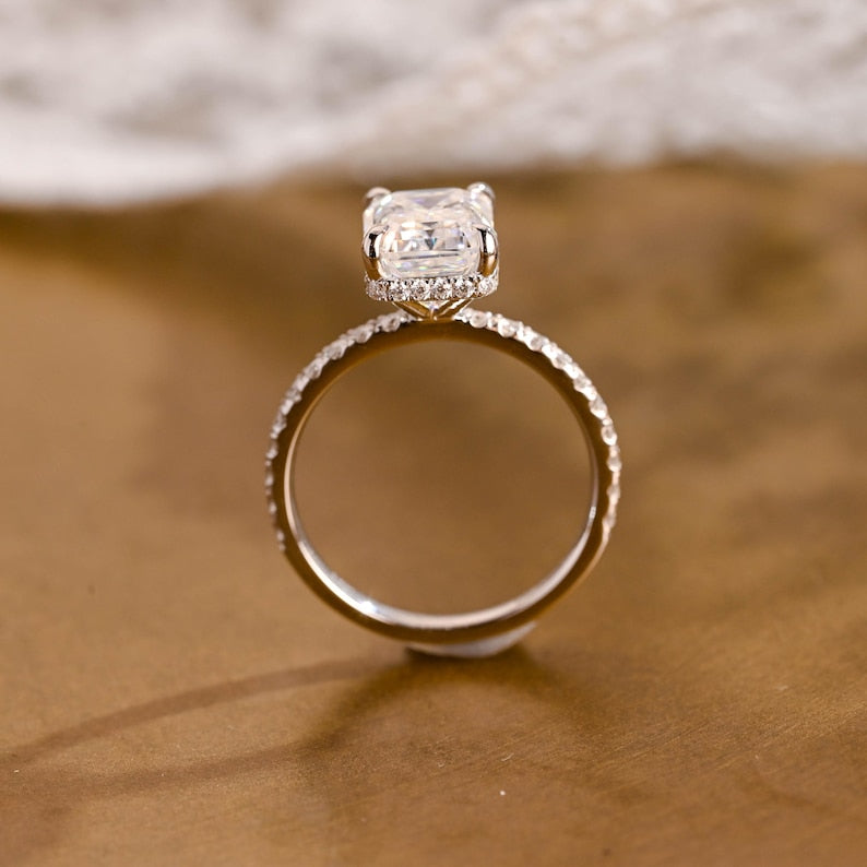 Marquise Cut Cluster Styled Lab Grown Diamond Engagement Ring