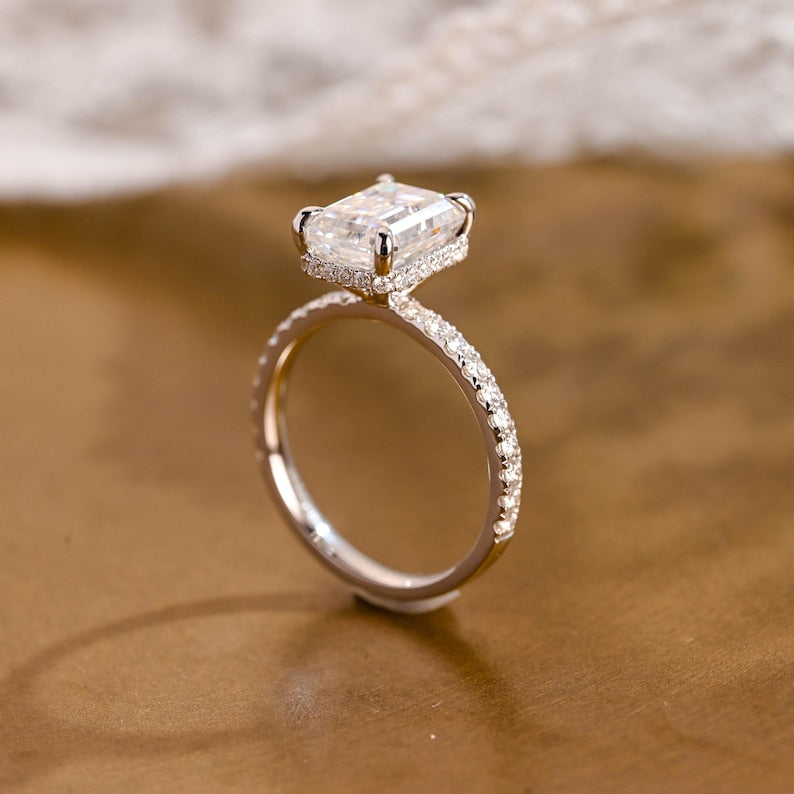 Marquise Cut Cluster Styled Lab Grown Diamond Engagement Ring