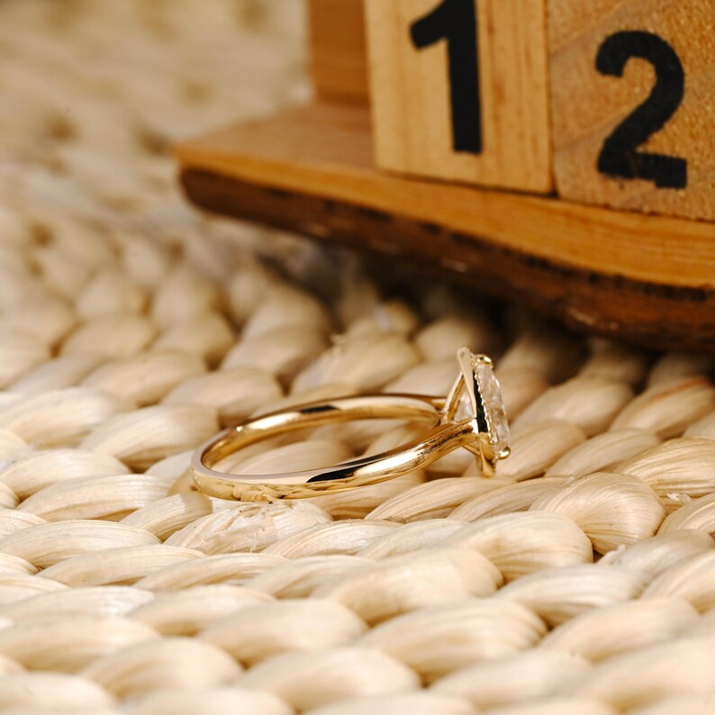 Marquise Cut Cluster Styled Lab Grown Diamond Engagement Ring
