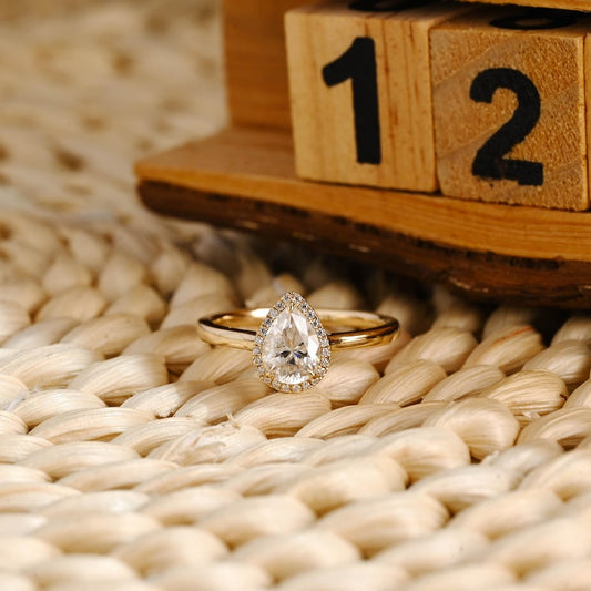 Marquise Cut Cluster Styled Lab Grown Diamond Engagement Ring
