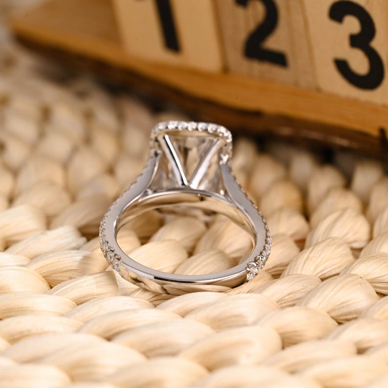 Marquise Cut Cluster Styled Lab Grown Diamond Engagement Ring