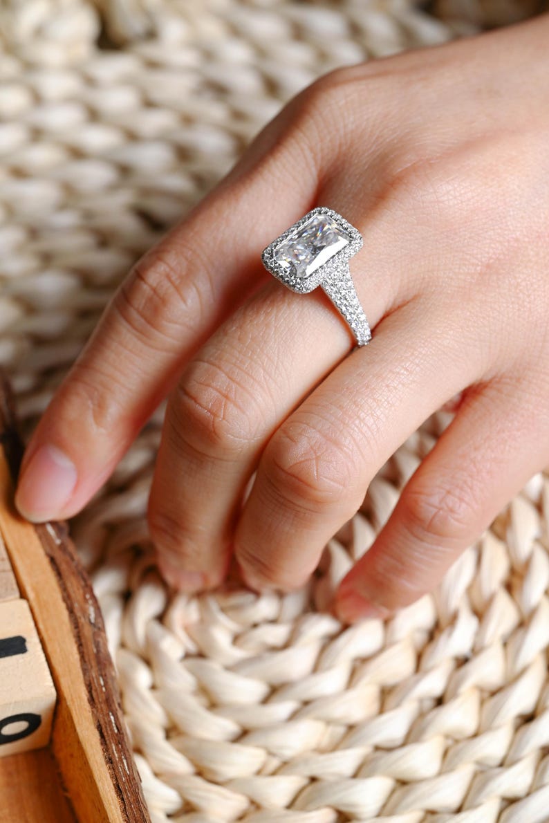 Marquise Cut Cluster Styled Lab Grown Diamond Engagement Ring