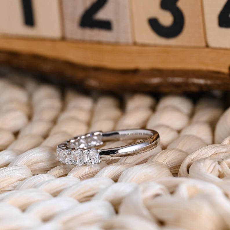 Marquise Cut Cluster Styled Lab Grown Wedding Band