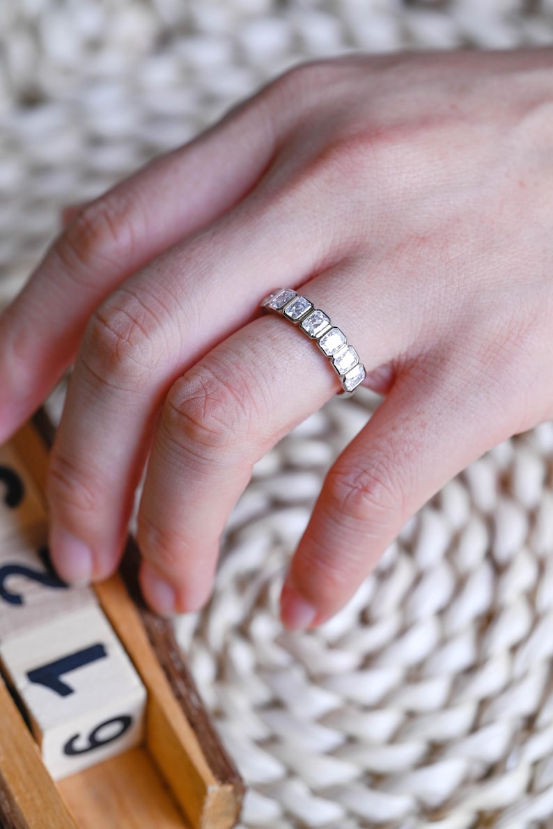 Marquise Cut Cluster Styled Lab Grown Wedding Band