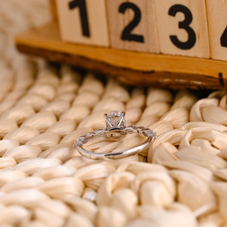 Marquise Cut Cluster Styled Lab Grown Diamond Engagement Ring