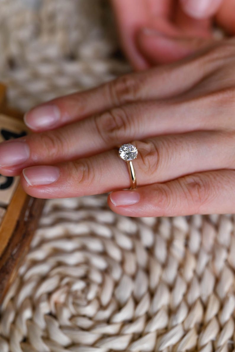 Marquise Cut Cluster Styled Lab Grown Diamond Engagement Ring