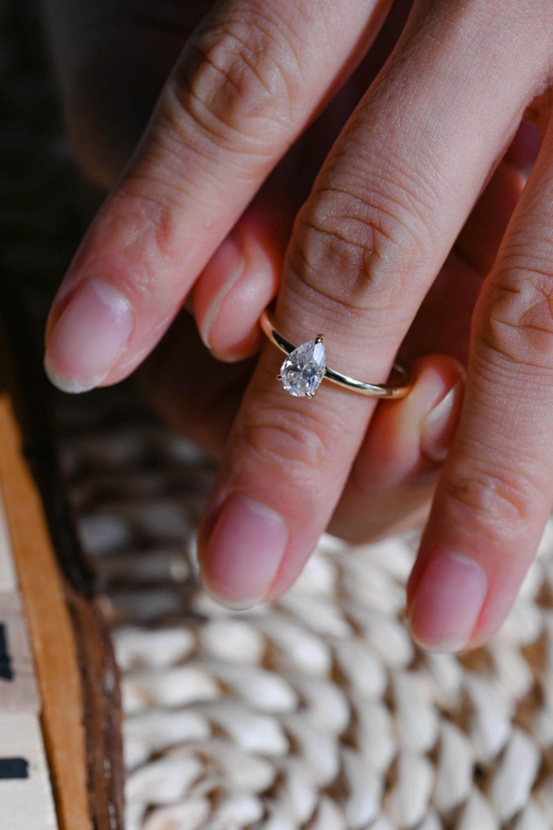 Marquise Cut Cluster Styled Lab Grown Diamond Engagement Ring