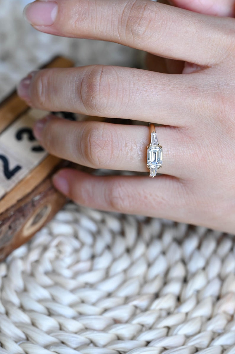 Marquise Cut Cluster Styled Lab Grown Diamond Engagement Ring